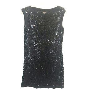 Black sequin party dress